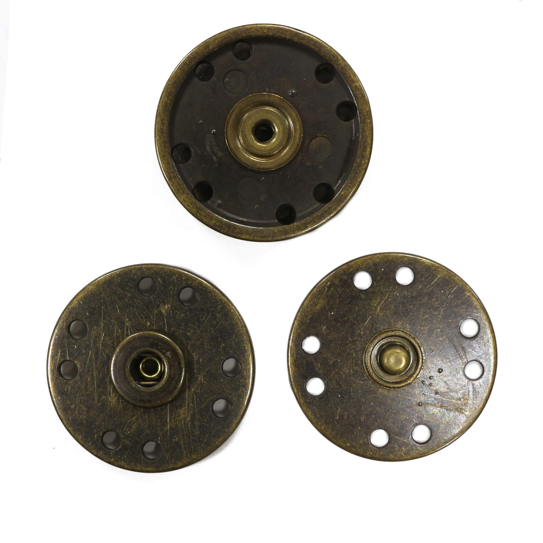 Кнопки металл Ø3,5 см, цвет Бронза