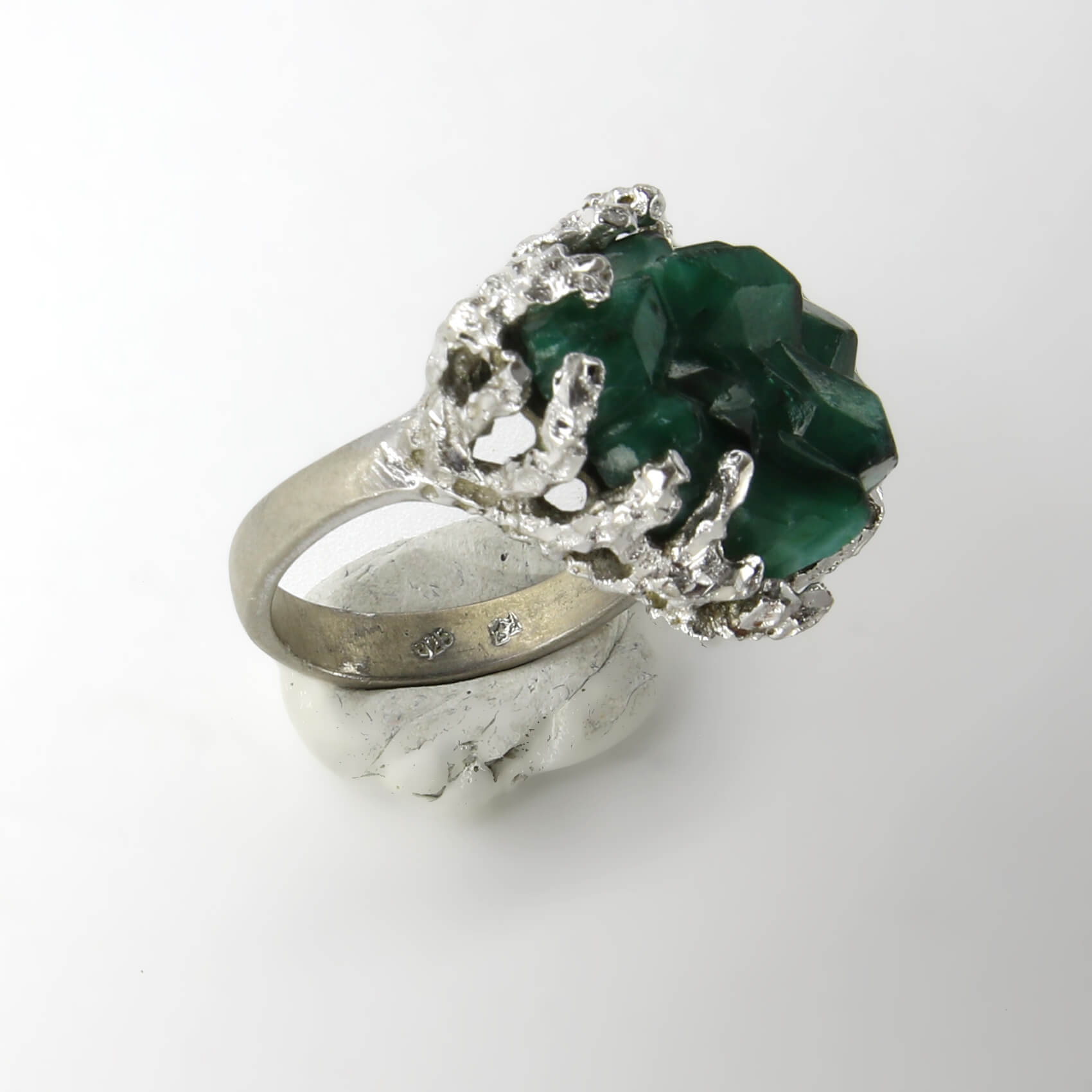 Кольцо 925 с кварцем размер 16,5, цвет Зеленый, фото 2