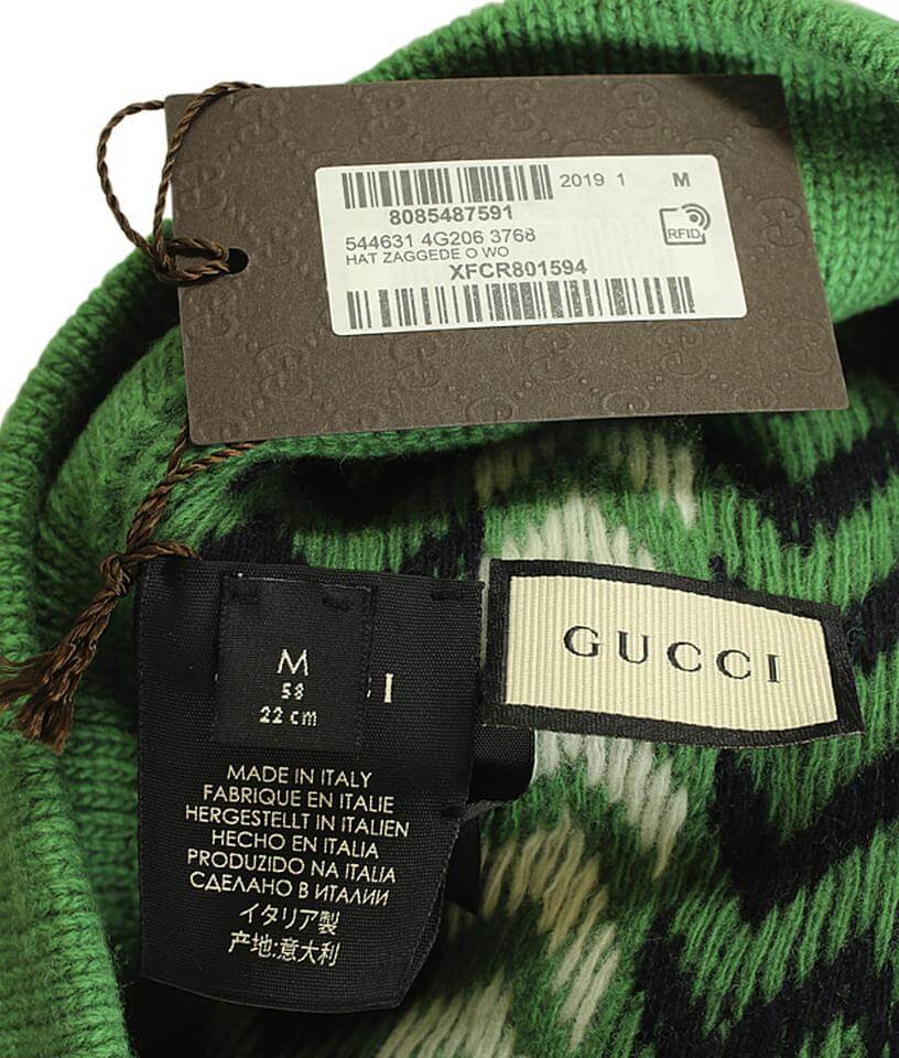 Комплект Gucci шапка  и шарф 190х21 см, цвет Зеленый, фото 2