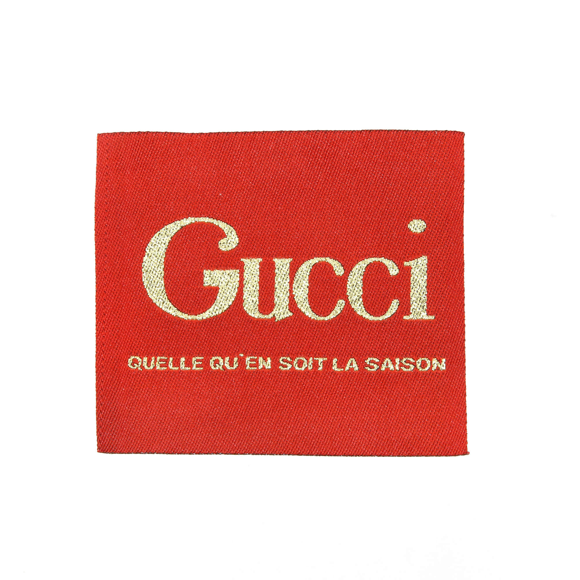 Лейбл Gucci 6,5х6 см, цвет Красный