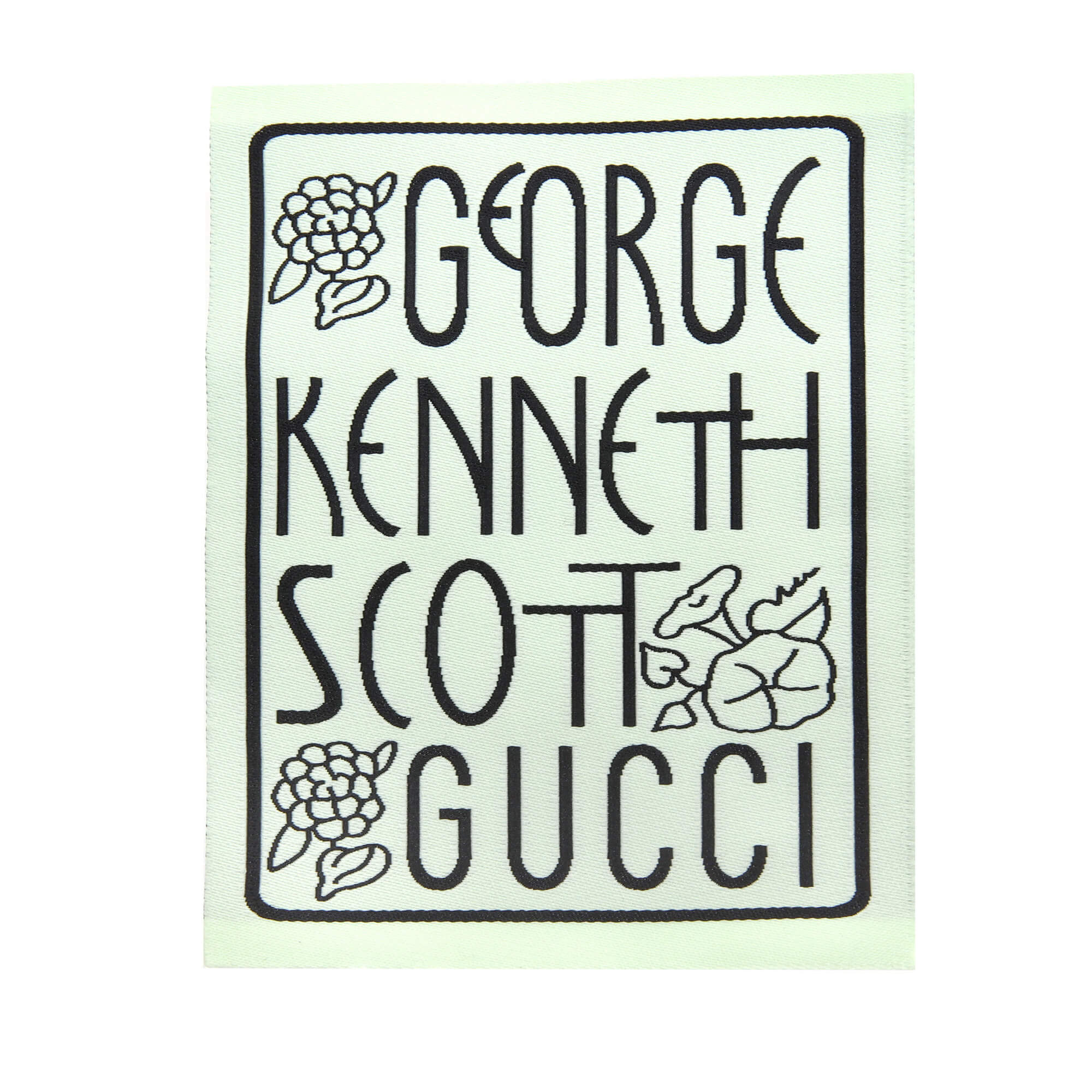 Лейбл Gucci Ken Scott 10,5х8 см, цвет Зеленый
