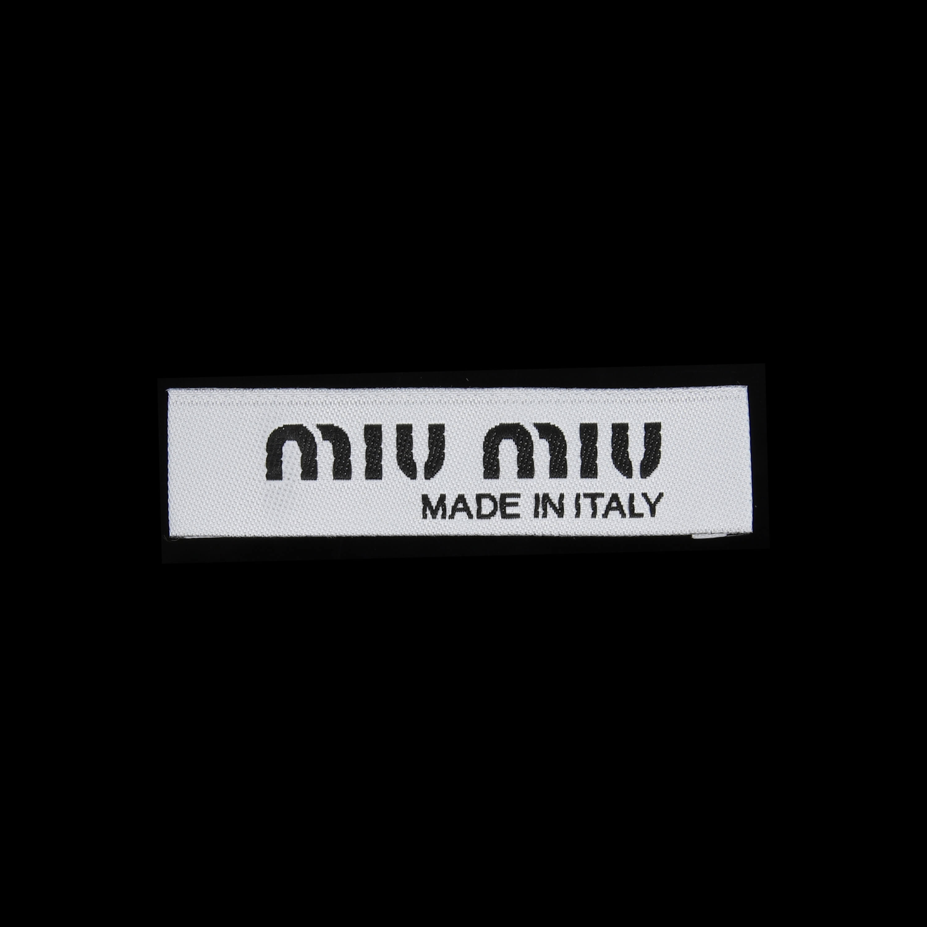 Лейбл MiuMiu 6х1,5 см, цвет Белый