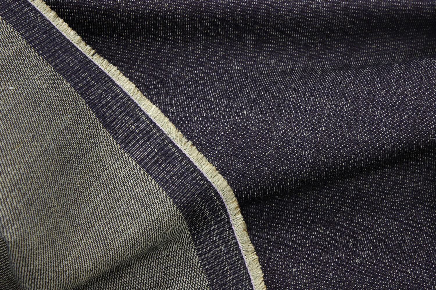 Льняная джинсовая ткань , цвет Синий, фото 1