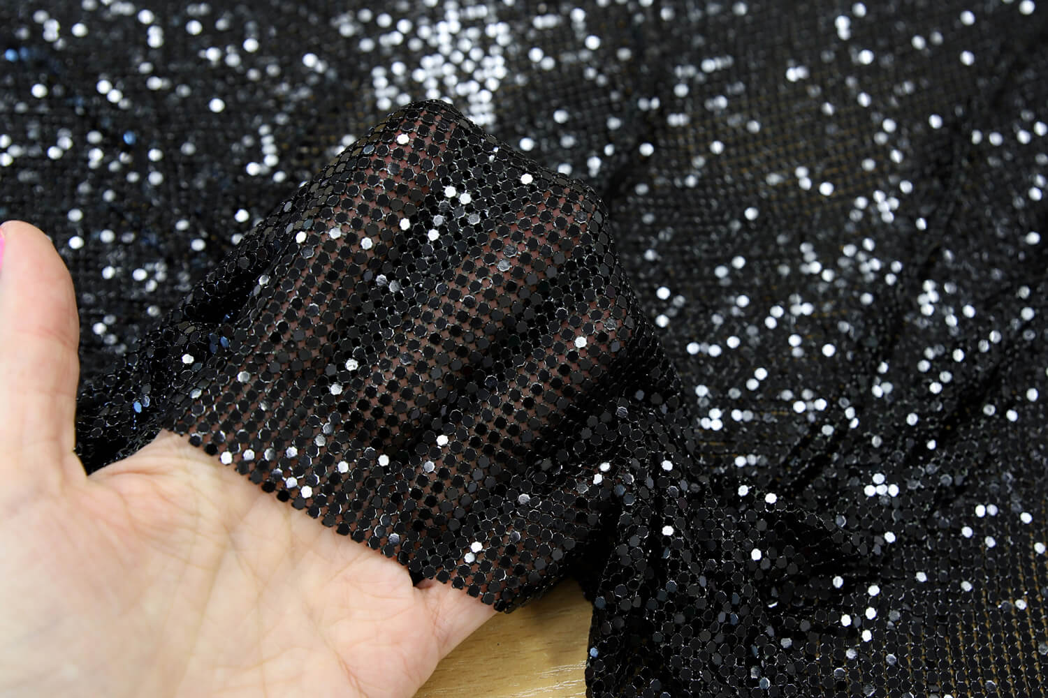 Металлическая сетка кольчуга Gucci 40х150 см, цвет Черный, фото 1