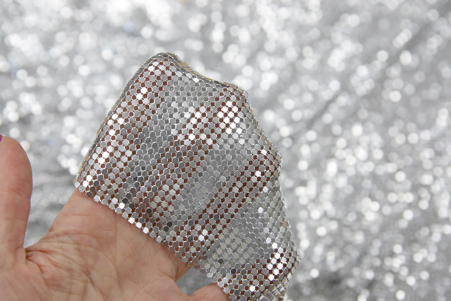 Металлическая сетка кольчуга Paco Rabanne 154х44 см, цвет Серебро, фото 1