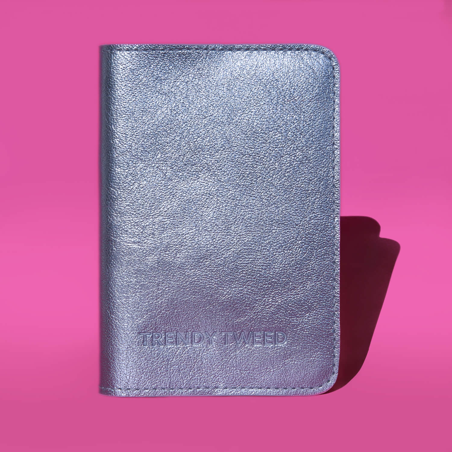 Металлизированная обложка для паспорта, цвет Голубой