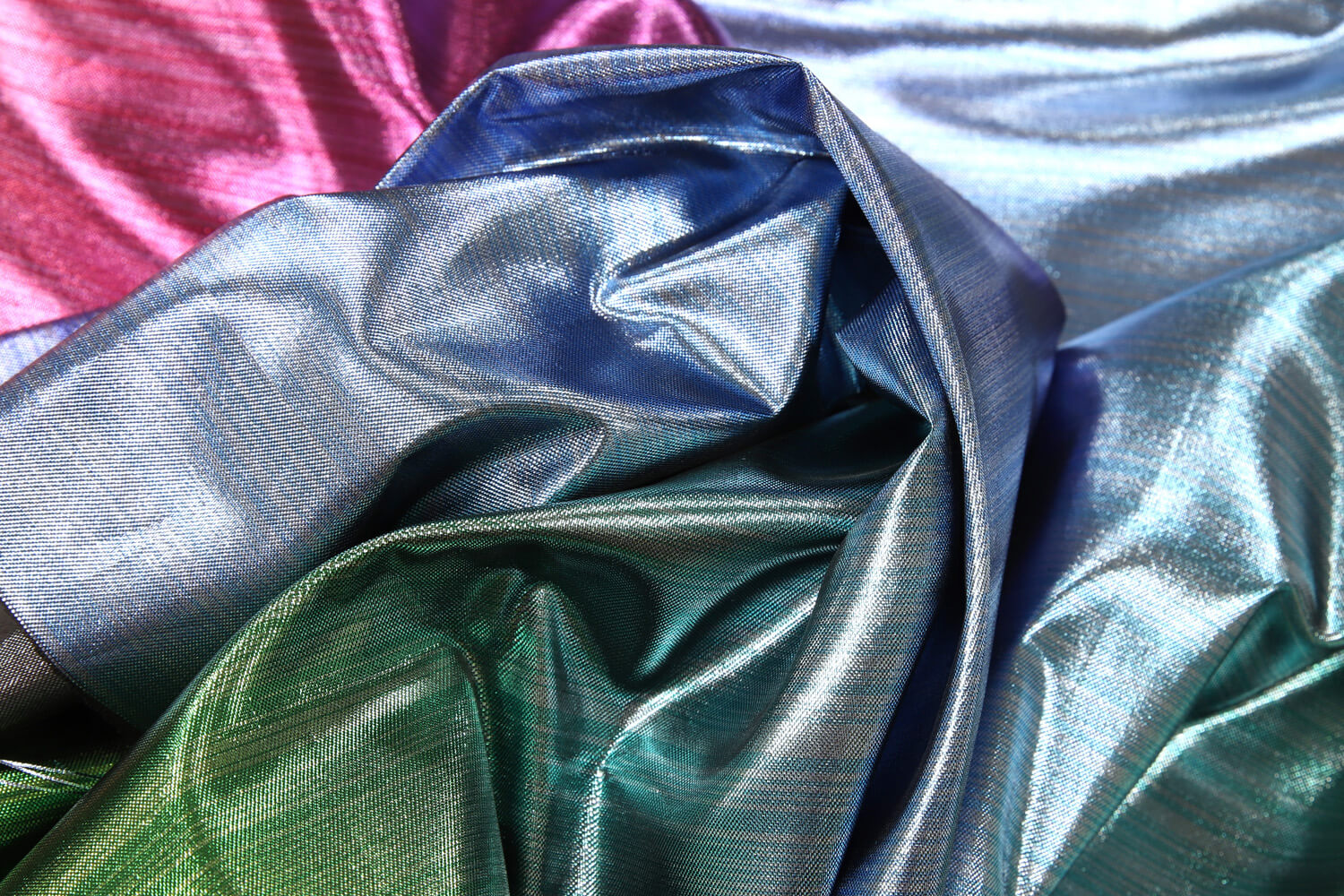 Металлизированная ткань деграде Balmain, цвет Голубой, фото 2