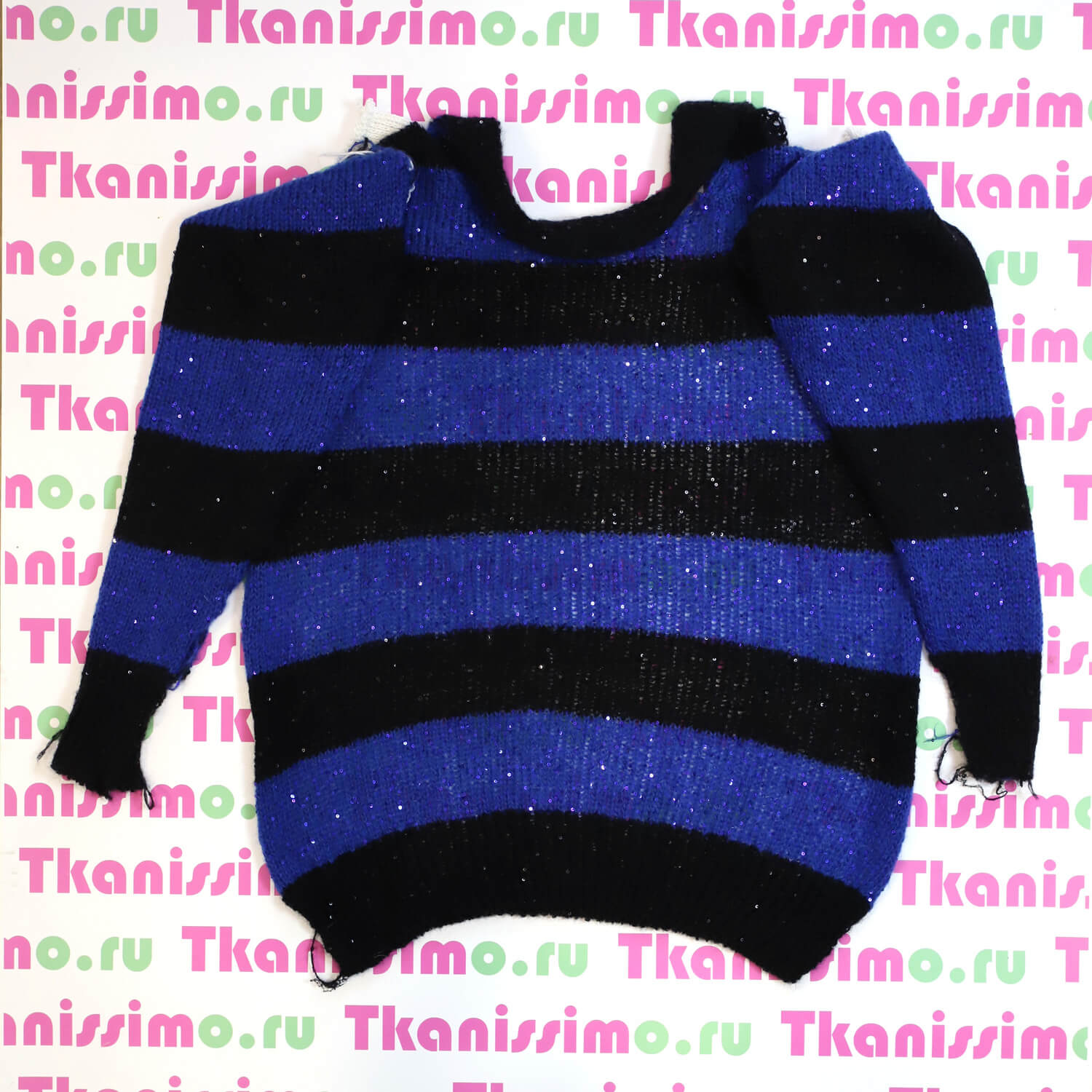 Мохеровый пуловер с пайетками Miu Miu, цвет Синий