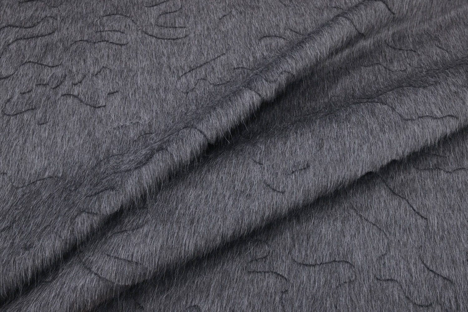 Пальтовая ткань из альпаки с лазерной резкой, цвет Серый