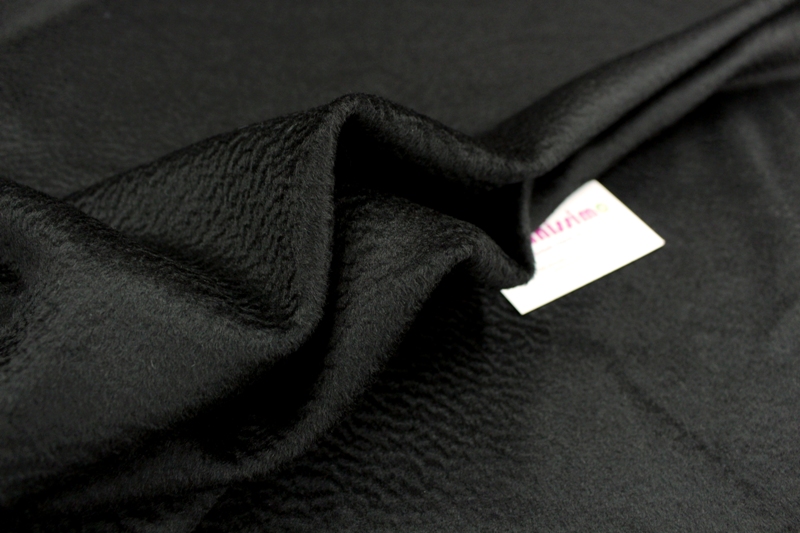 Пальтовая ткань из верблюжьей шерсти Max Mara, цвет Черный, фото 1