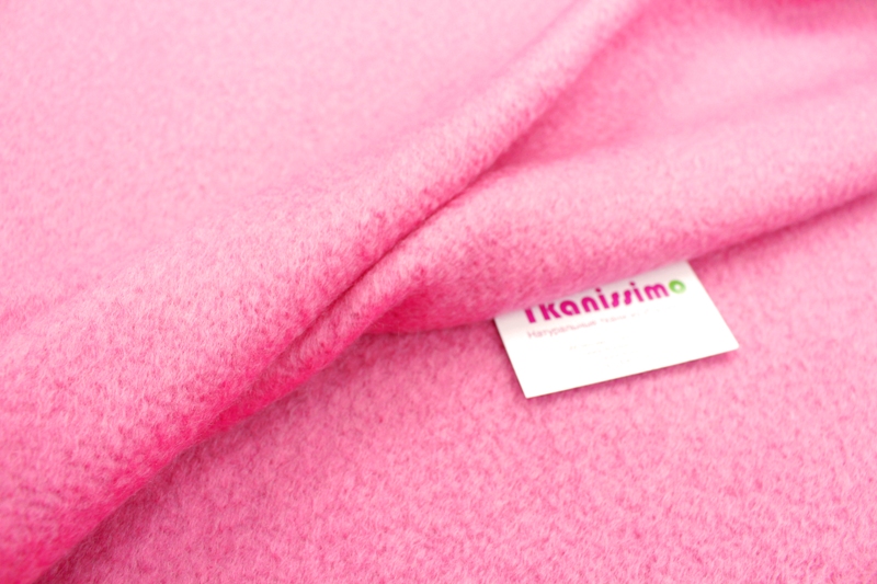 Пальтовая ткань с мохером, цвет Розовый