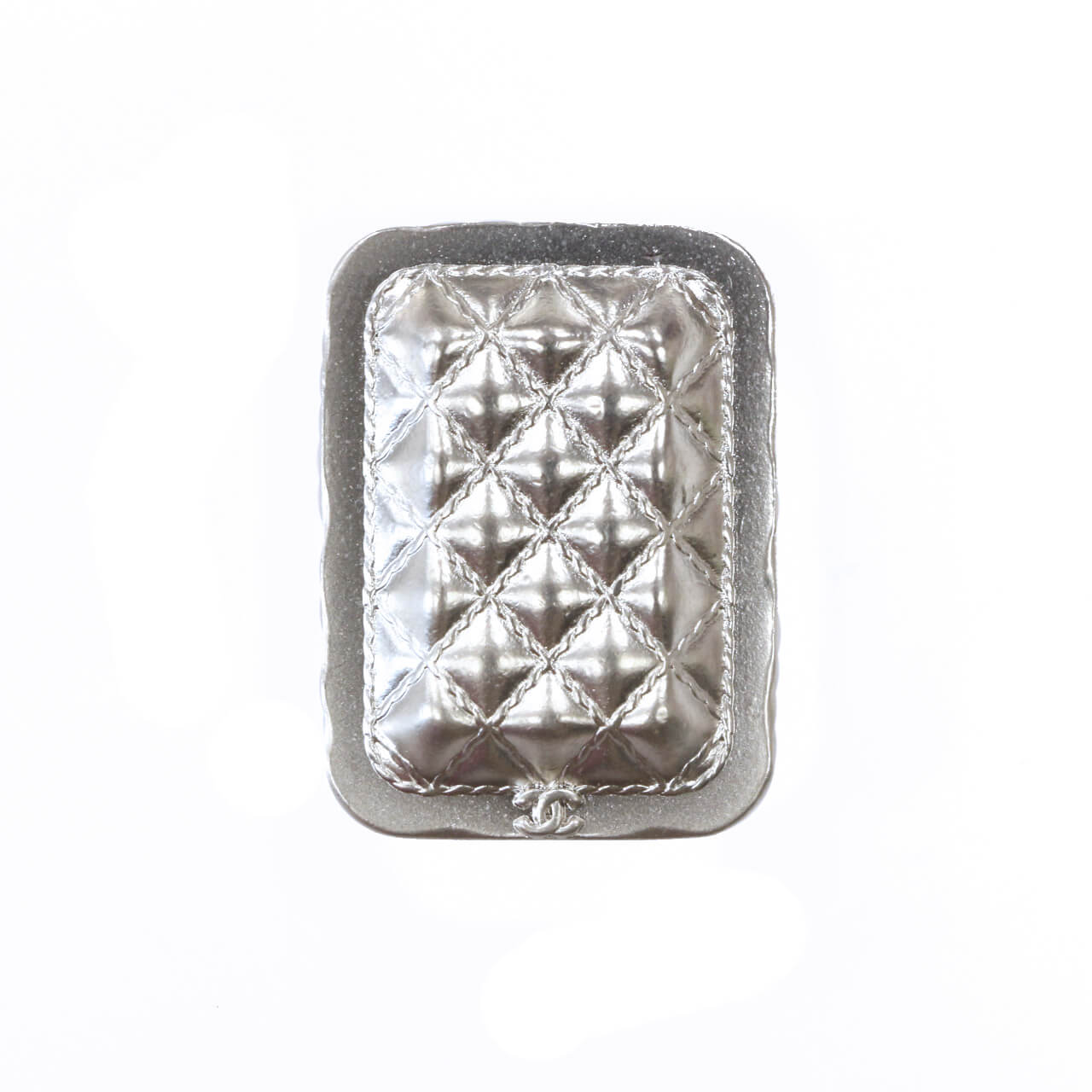 Пуговицы Chanel 2,5х1,8 см, цвет Серебро