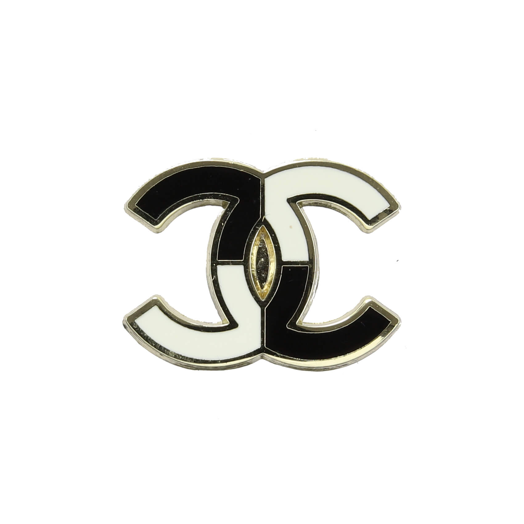 Пуговицы Chanel 2,7х1,8 см, цвет Черно-белый