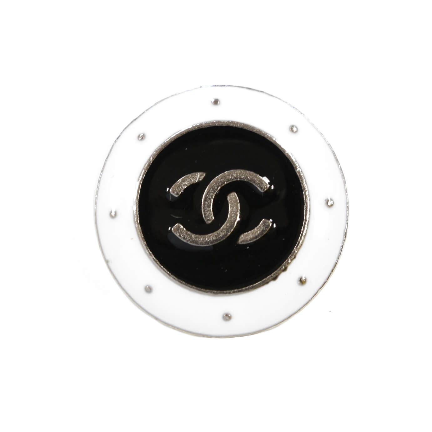 Пуговицы Chanel Ø2.4см, цвет Черно-белый