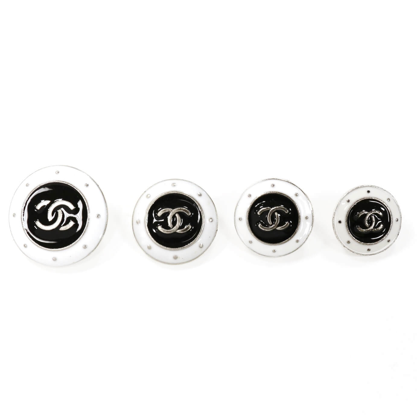 Пуговицы Chanel Ø2.4см, цвет Черно-белый, фото 2
