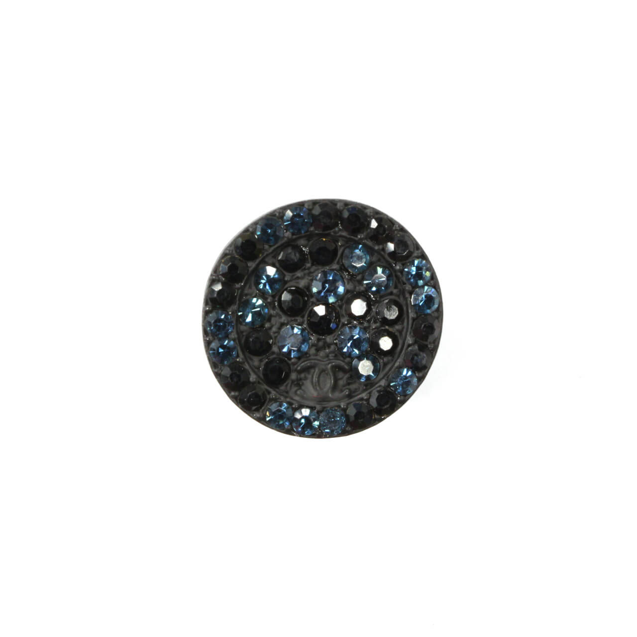 Пуговицы Chanel со стразами Ø1,6 см, цвет Синий