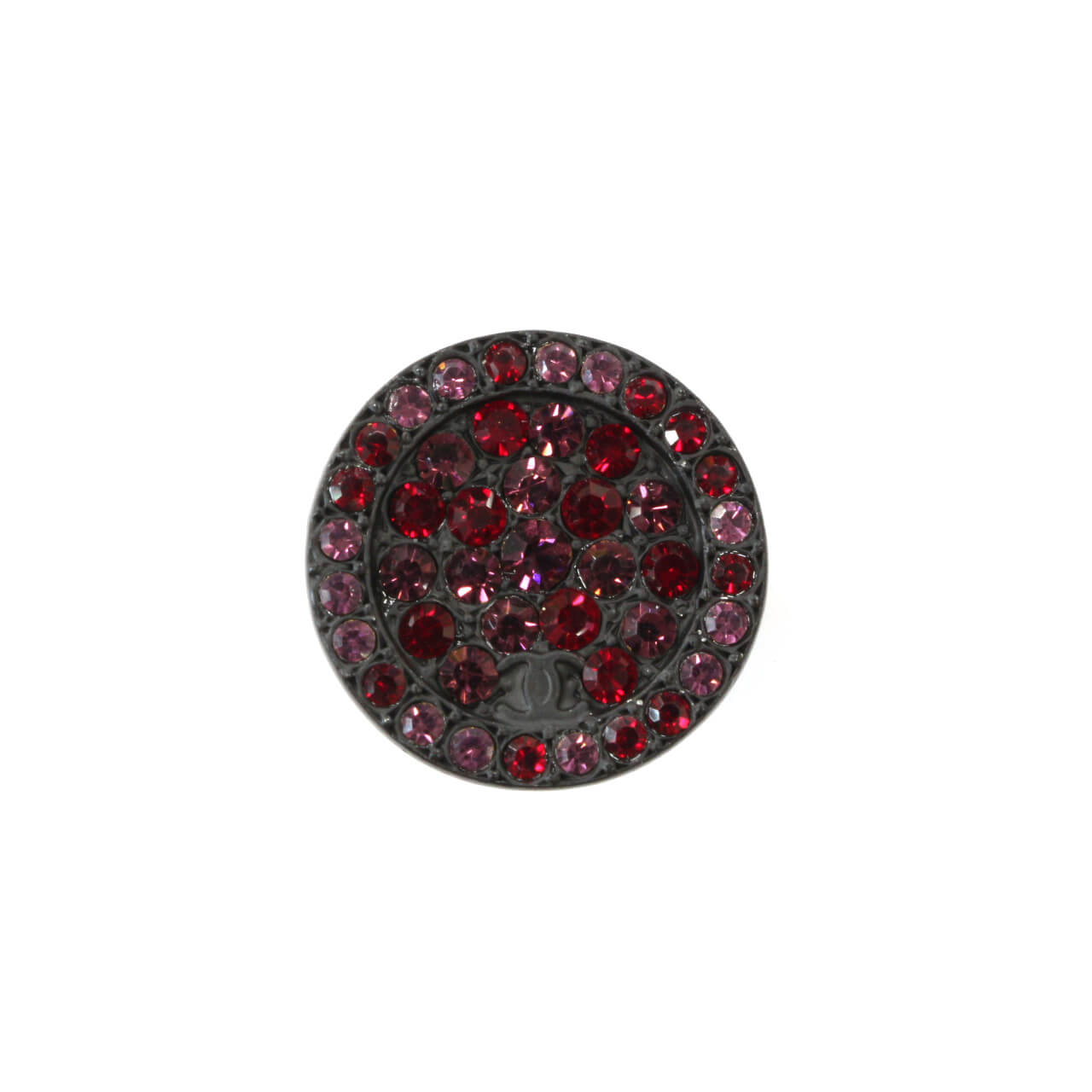 Пуговицы Chanel со стразами Ø1,8 см, цвет Красный