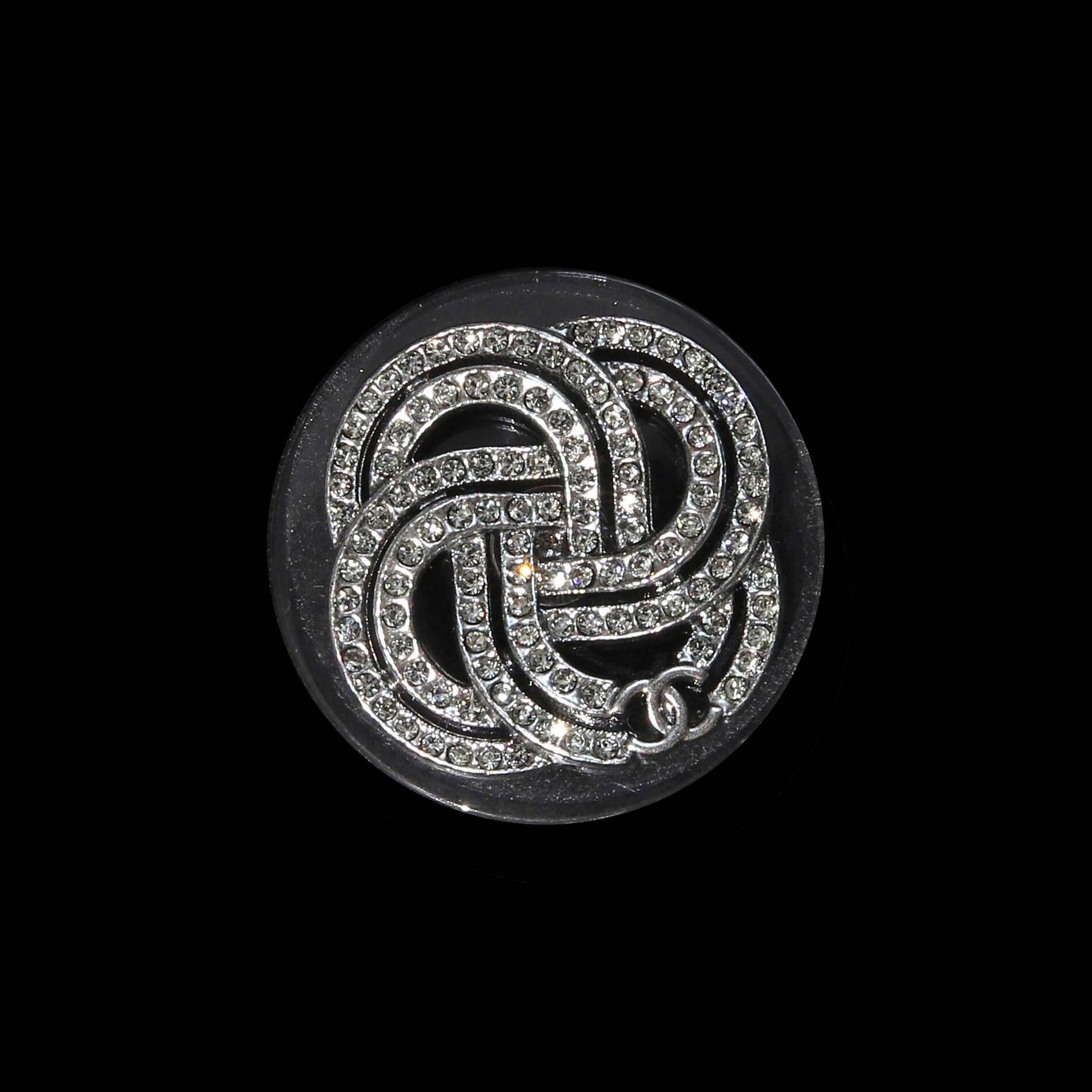 Пуговицы Chanel со стразами Ø2,8 см (артикул 045-1521)