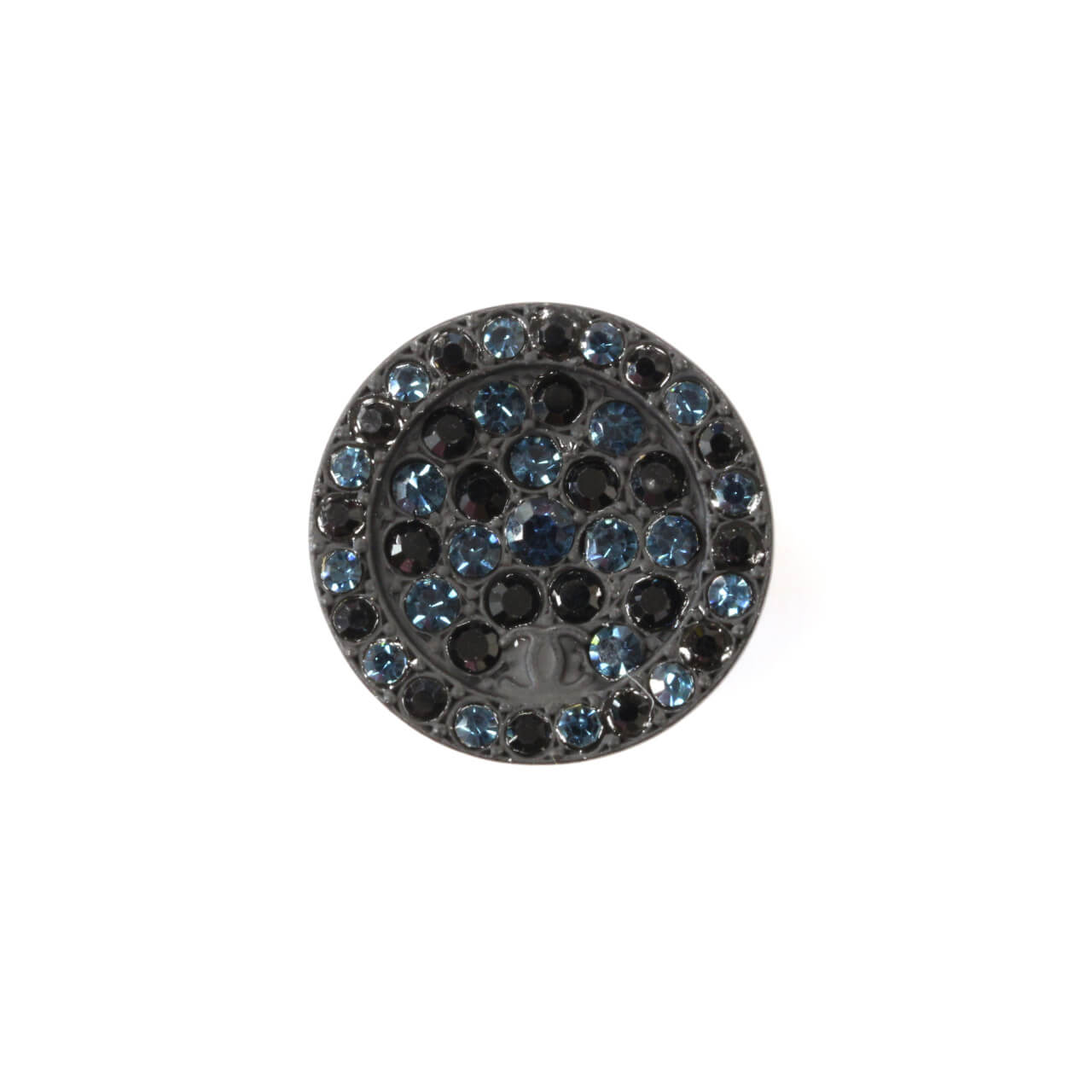 Пуговицы Chanel со стразами Ø1.8 см, цвет Синий
