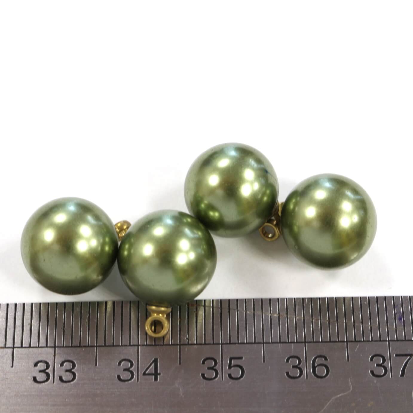 Пуговицы жемчужные Ø1,2 см, цвет Зеленый, фото 1
