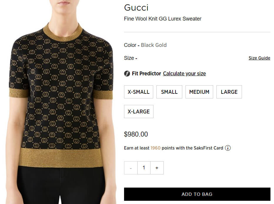 Пуловер Gucci размер XS, цвет Синий, фото 2