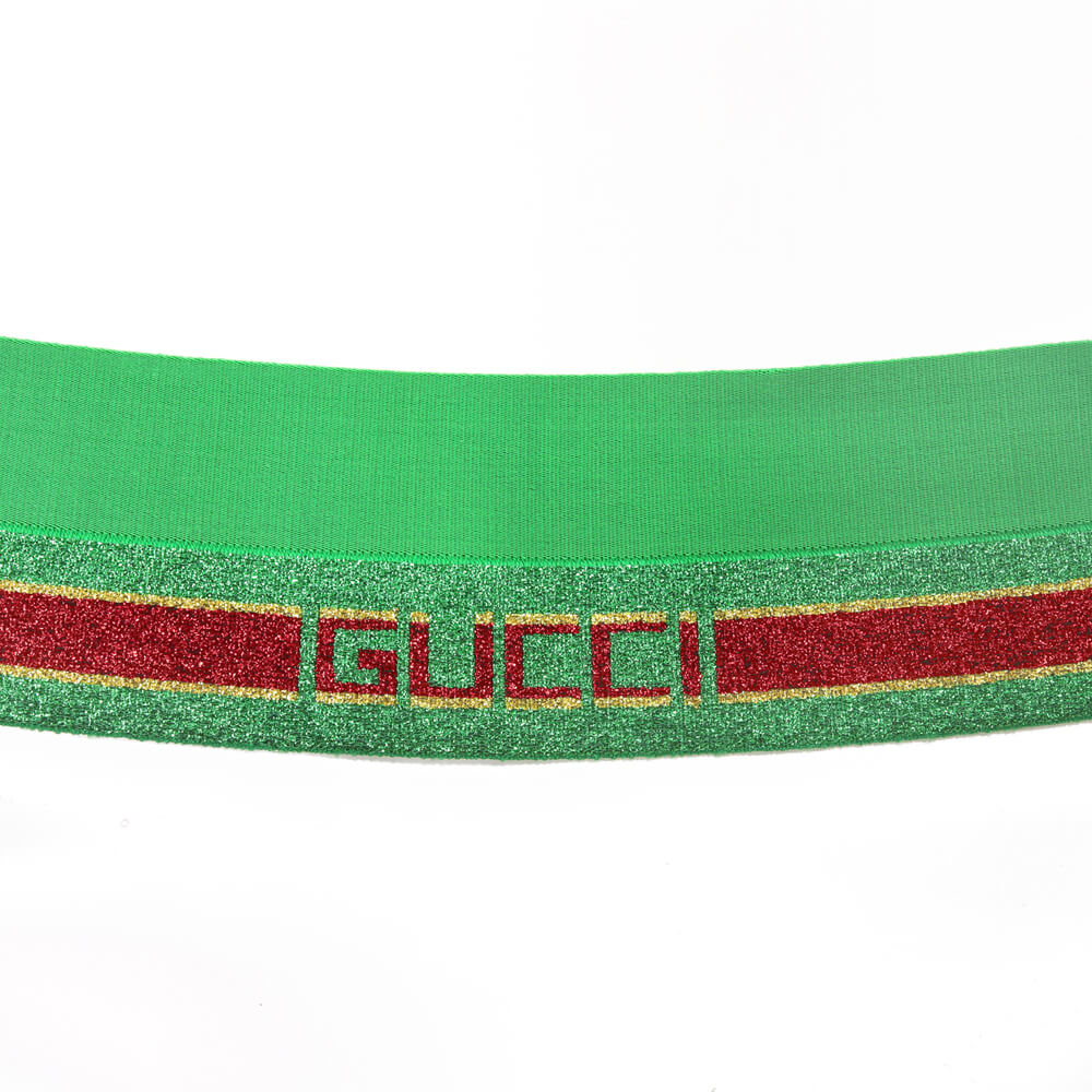 Резинка Gucci 6,5 см, цвет Зеленый