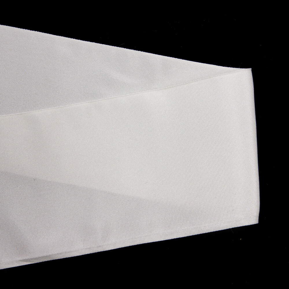Шелковая репсовая лента 7 см, цвет Белый