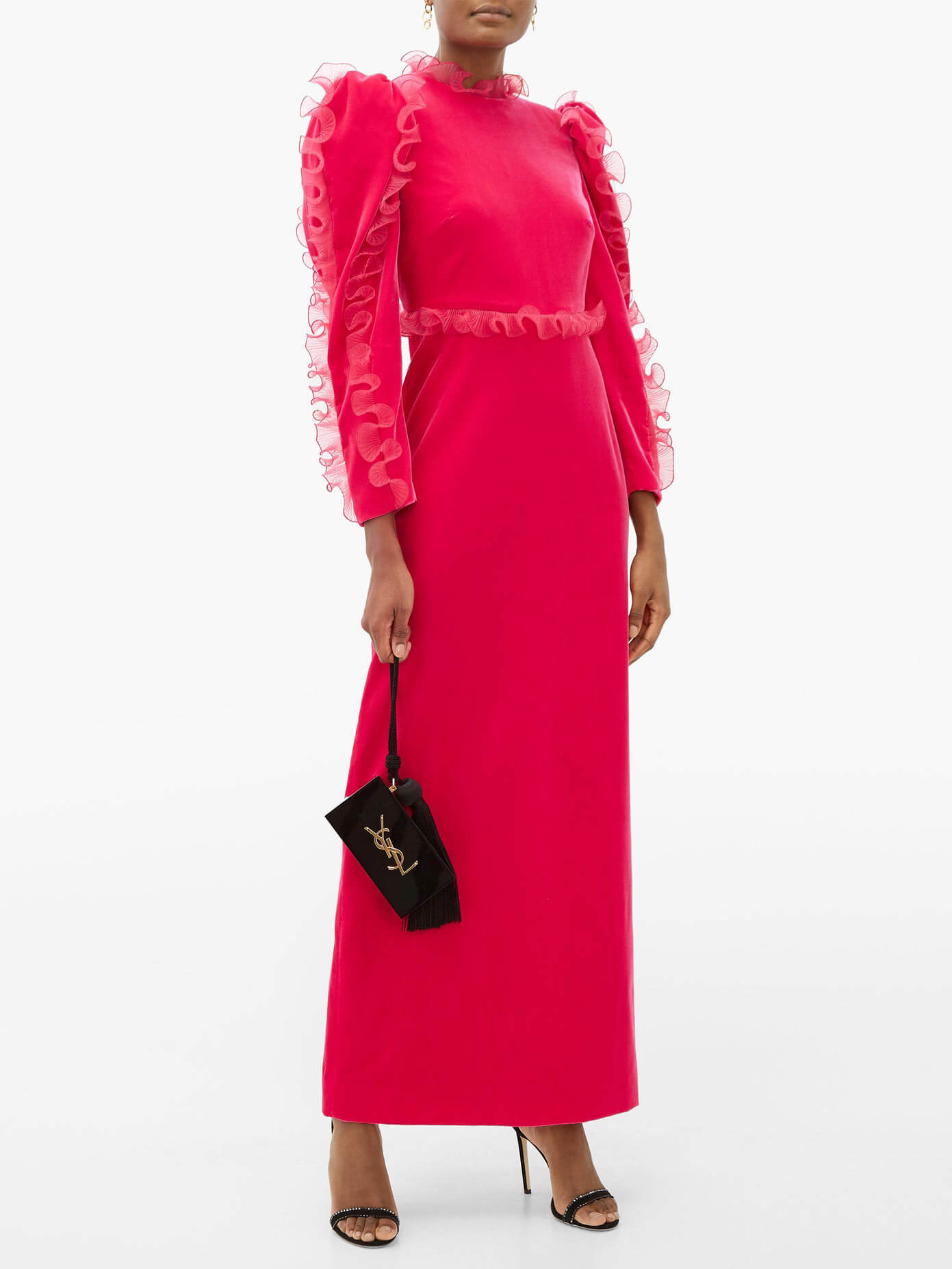 Шелковый бархат Givenchy, цвет Розовый, фото 2