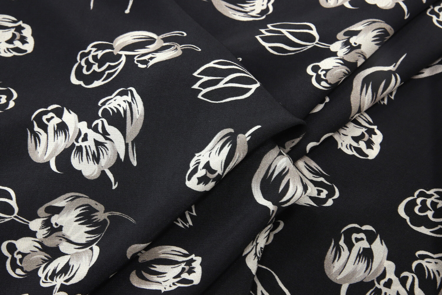 Шелковый крепдешин Louis Vuitton, цвет Черно-белый, фото 1