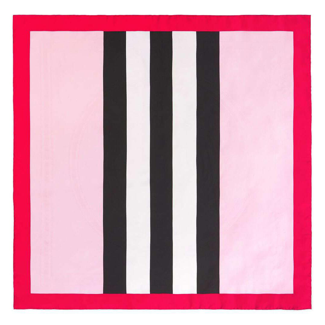 Шелковый платок Burberry 90х90 см, цвет Розовый