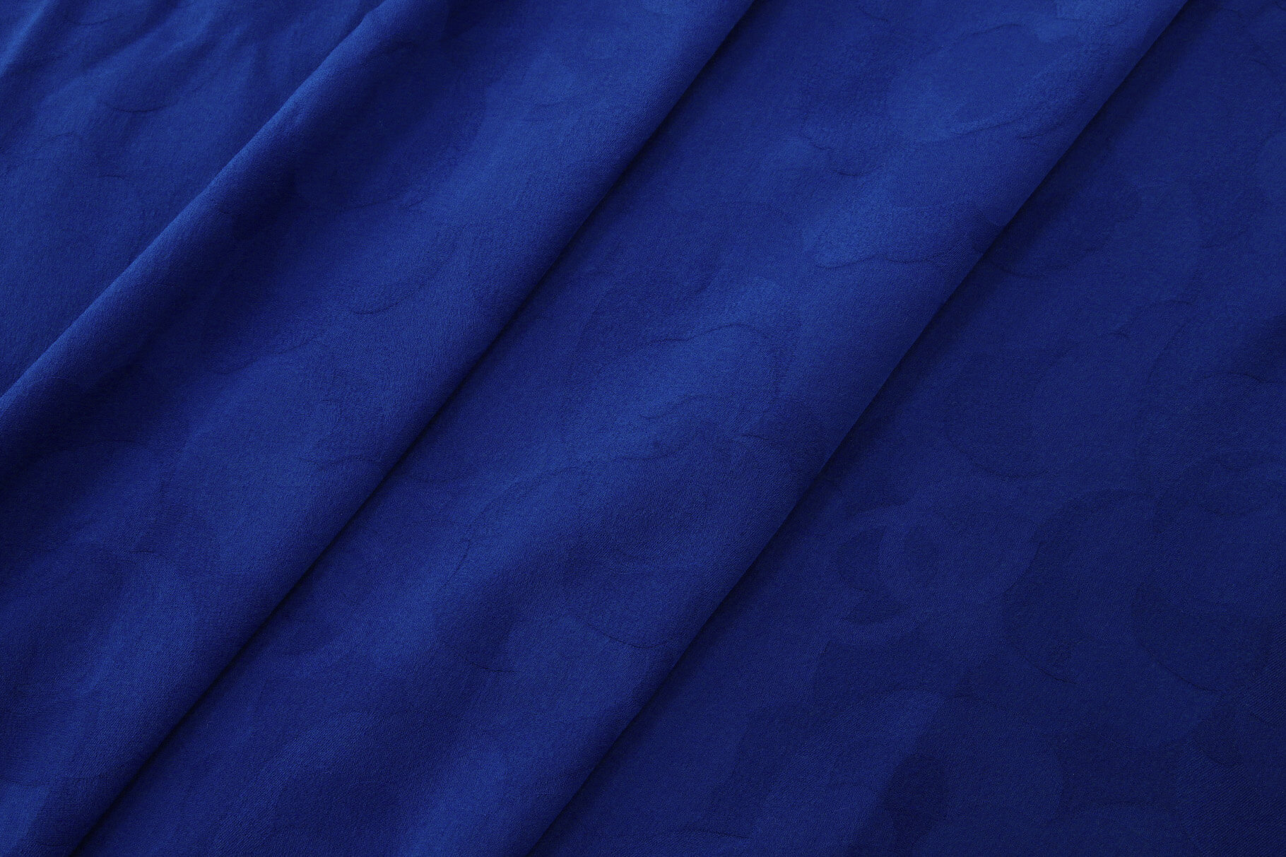 Шелковый подклад Chanel с логотипами, цвет Синий