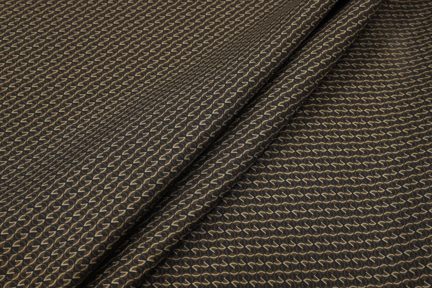 Шелковый твил Gucci КУПОН 1.65 м, цвет Коричневый