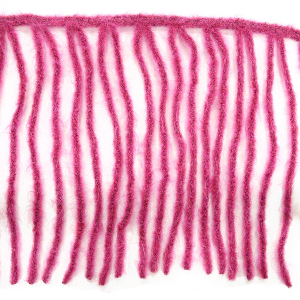 Шерстяная бахрома 22 см, цвет Розовый, фото 1
