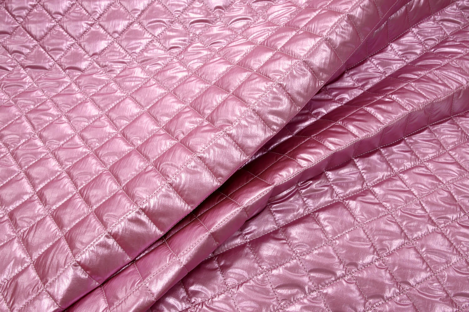 Стеганая курточная ткань, цвет Розовый