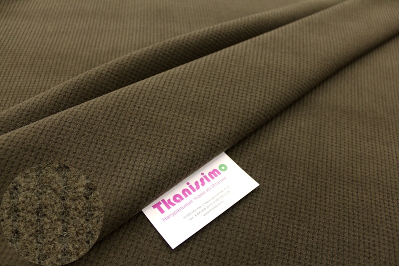 Ткань пальтовая с кашемиром от Piacenza, цвет Коричневый