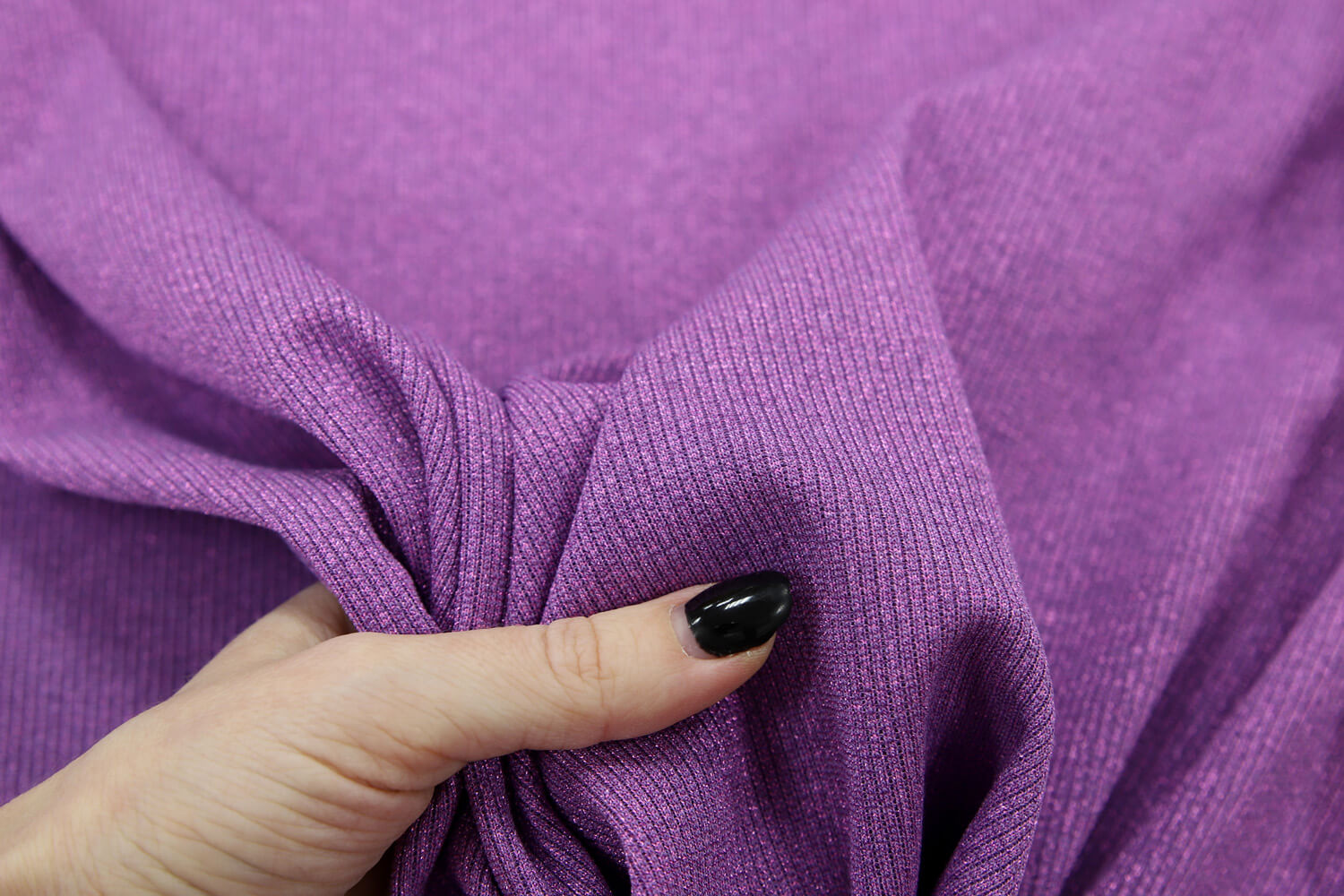Трикотаж резинка с люрексом Etro, цвет Фиолетовый, фото 2