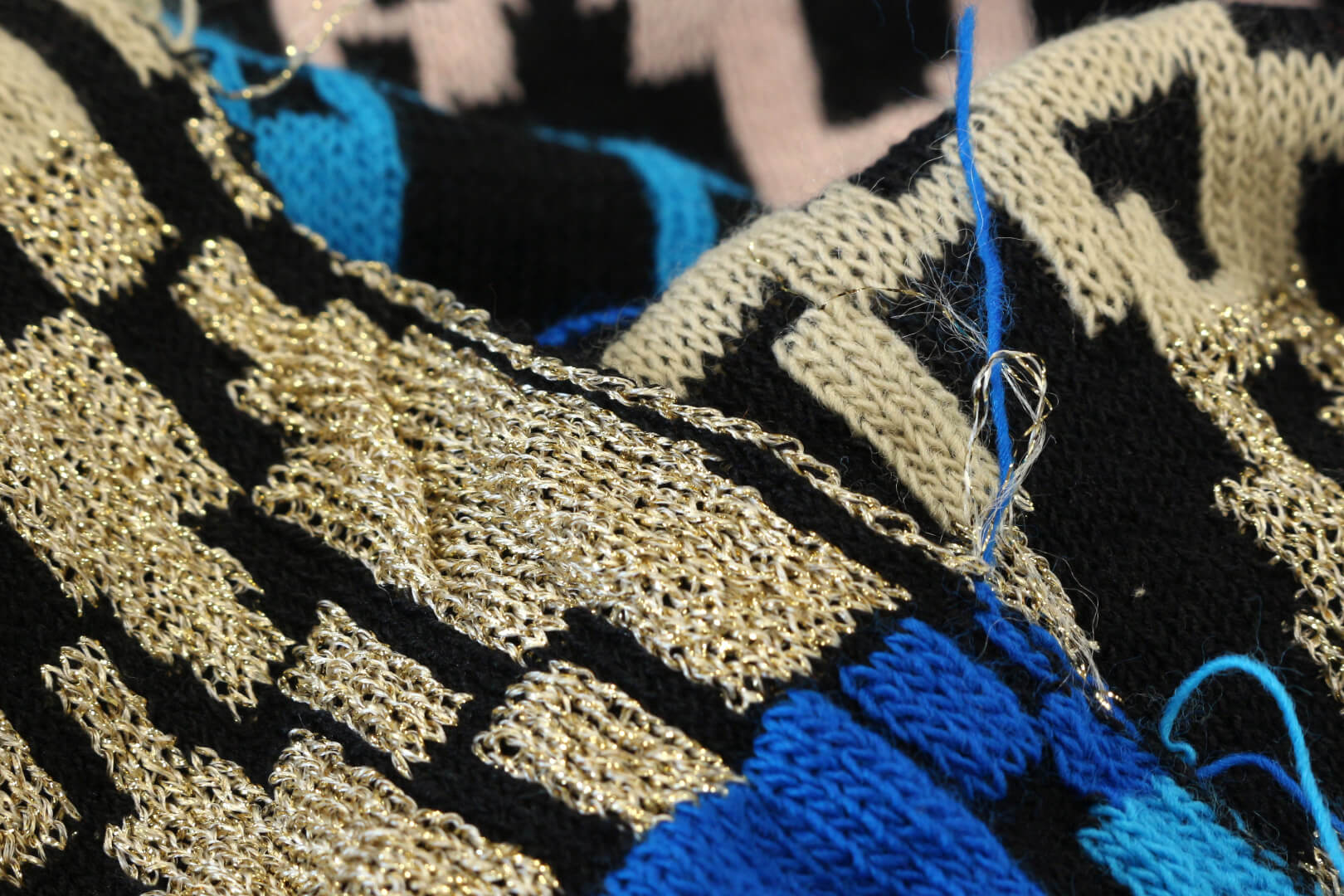 Трикотаж жаккардовый двусторонний Malhia Kent, цвет Синий, фото 1
