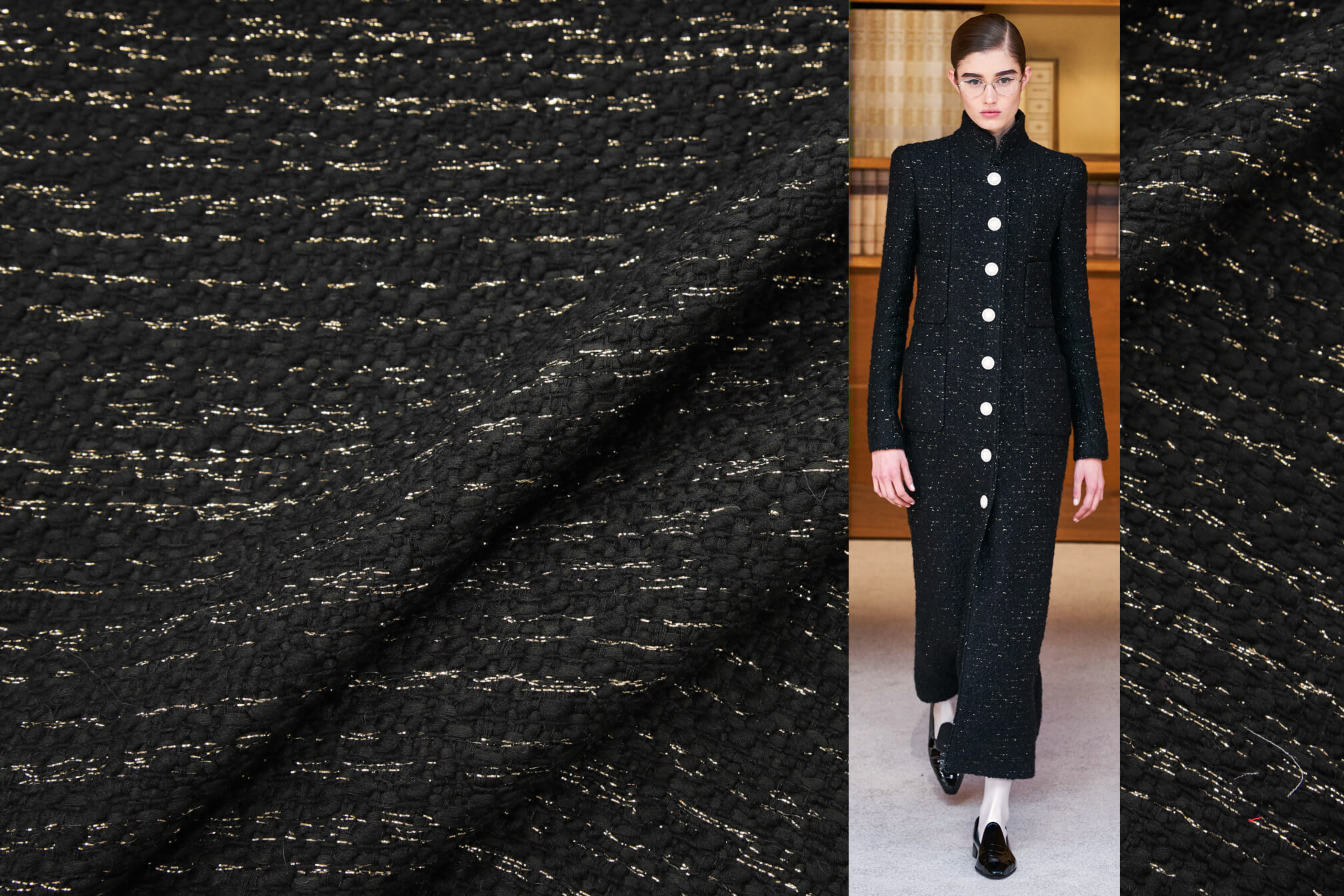 Твид Chanel Haute Couture FW 2020, цвет Черный