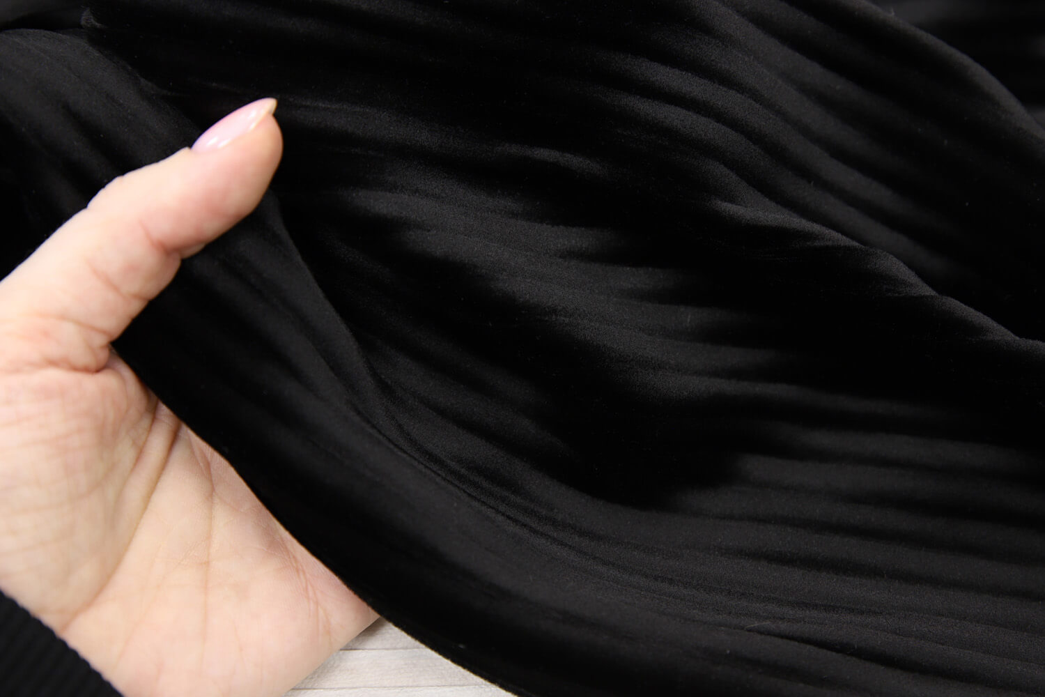 Велюр плиссе Anna Sui, цвет Черный, фото 1