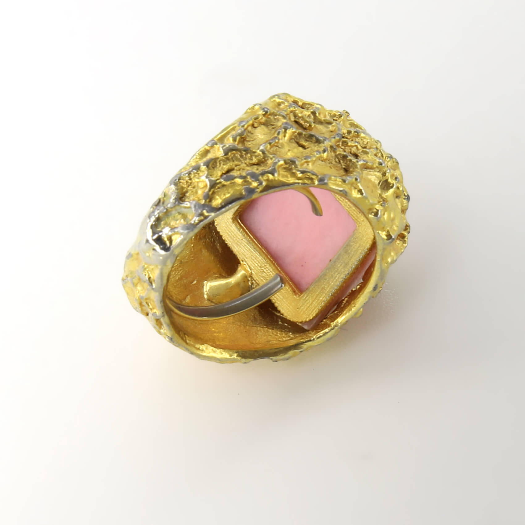 Винтажное кольцо размер 15.5-18, цвет Розовый, фото 2