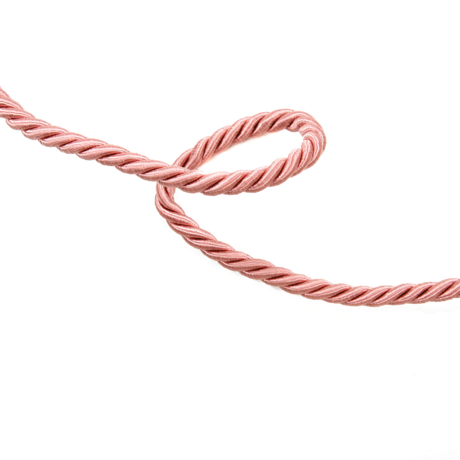 Витой шнур 0,6 см, цвет Розовый