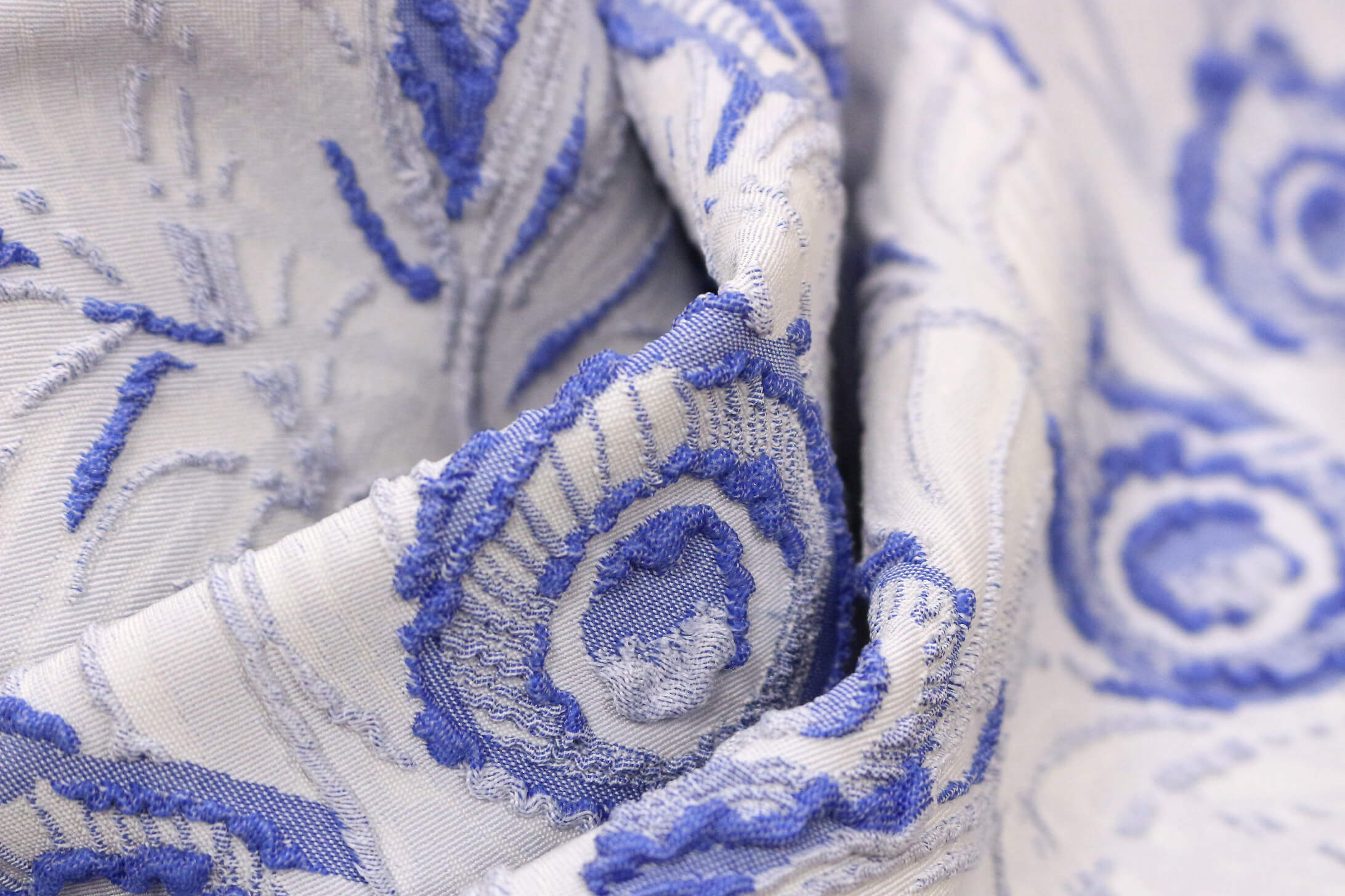 Жаккардовая ткань, цвет Голубой, фото 1
