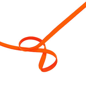 Бархатная лента вискоза нейлон 0,8 см, цвет Оранжевый