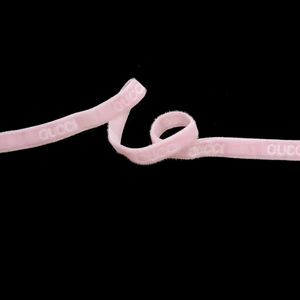 Бархатная резинка Gucci 1 см, цвет Розовый