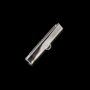Концевик для лент/тесьмы 3 см, цвет Серебро
