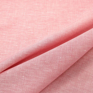 Льняная ткань в полоску Ralph Lauren, цвет Красный