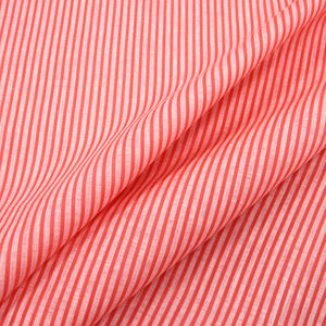 Льняная ткань в полоску Ralph Lauren, цвет Красный