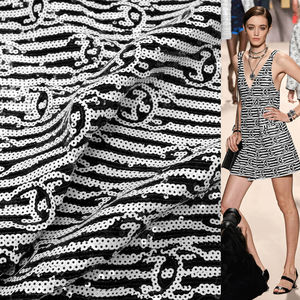 Пайетки Chanel SS 2022, цвет Черно-белый