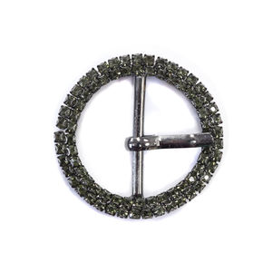 Пряжка со стразами Dolce Gabbana Ø3,8 см, цвет Серый