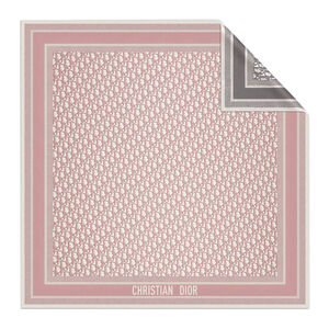 Шелковый платок Dior Oblique 85х85 см КРАЙ НЕ ОБРАБОТАН, цвет Розовый